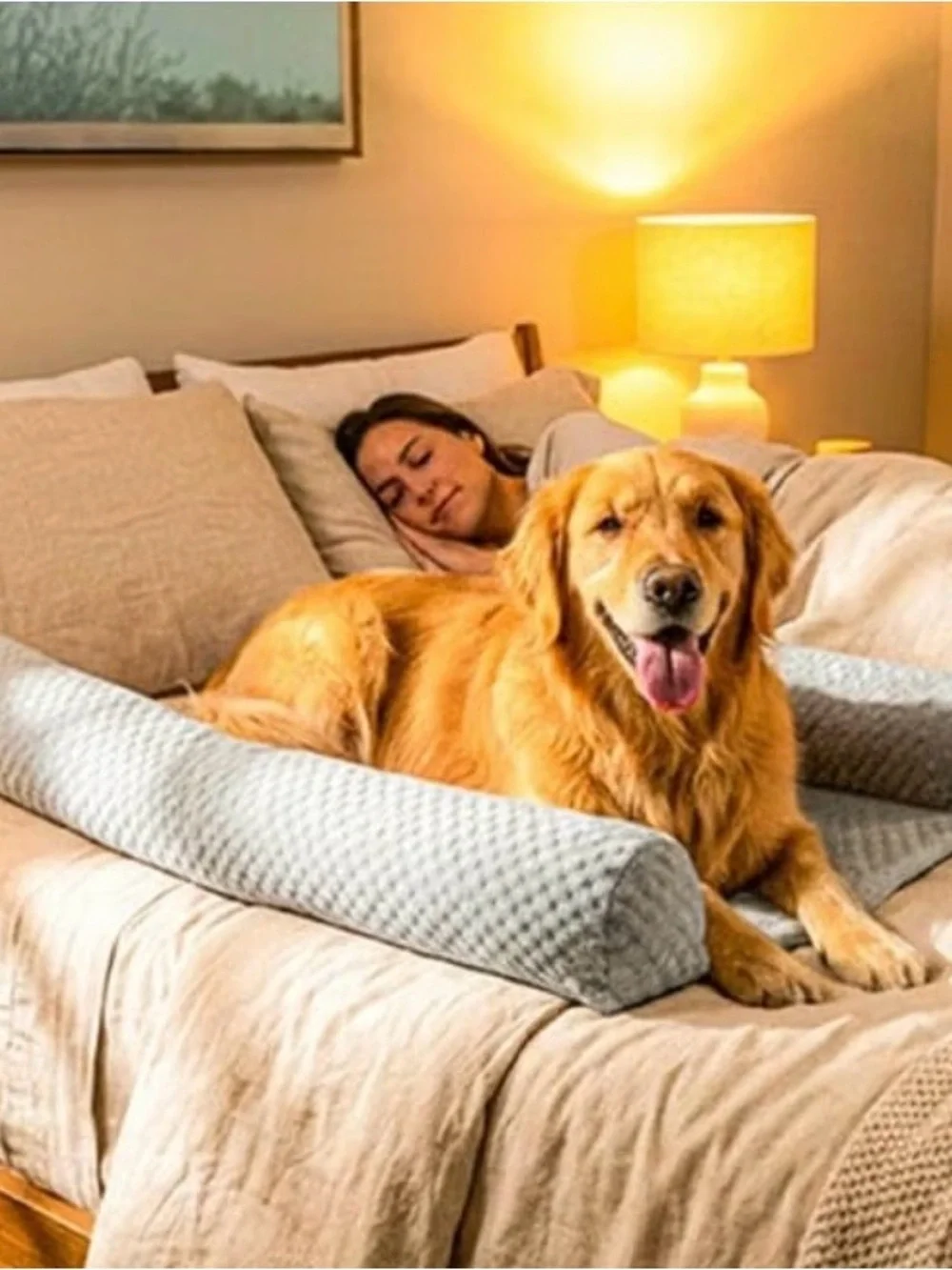 Comfort Bolster Dog Bed - Quilted Support for Dogs